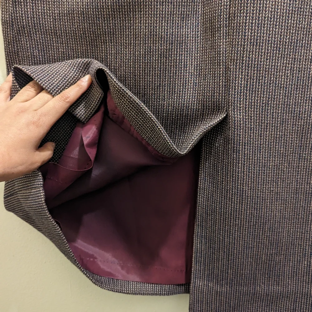 Jones New York+Neiman Marcus Brown Vintage Wool Pencil Skirt- (tag size 12)